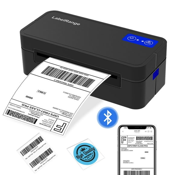 LabelRange Bluetooth Thermal Label Printer for Mac, Windows, Phone, Tablet, Wireless 4x6 Shipping Label Printer, Thermal Printer for Shipping Packages, Support USPS, Eba