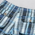 thumbnail image 6 of 2025 Men's Casual Shorts,Men's Shorts Men's Multi Pocket Pants Checkered Five Point Shorts Casual Loose Fitting Office Work Shorts, 6 of 8