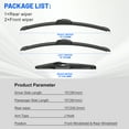 thumbnail image 6 of VYAOP Windshield Wipers Replacement for 2008-2018 Jeep Wrangler JK,2007-2017 Jeep Wrangler OEM Quality All Season Wiper Blades 15" 15" 13" (3 Pack), 6 of 9