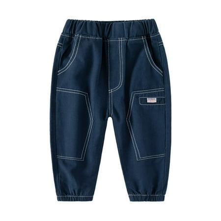 

Generic Toddler Cargo Sweatpants Youth Boy Girl Pants Boys Spring and Fall Casual Solid Color Pocket Work Pants Pants Boy Girl Baseball Sports Pants Trendy Jogger Sweatpants