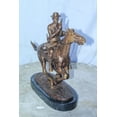 thumbnail image 6 of Nifao Trooper of the Plains Bronze Statue, A Remington Replica – Home Decor Sculpture, 10"L x 5"W x 13"H, 6 of 12