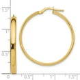 thumbnail image 2 of 10k Yellow Gold Polished Hoop Earrings 32x32.5mm Wide 3mm Thick Hoop Earring for Women, 2 of 2