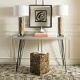 thumbnail image 2 of SAFAVIEH Jefferson Nautical Rustic Teak Oak Square Stool/Table, Medium Oak/Black, 2 of 6