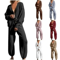 Lovskoo Women's Sweater Set Solid Two Piece Outfits Oversized Cardigan and High Waisted Pants Matching Set Lounge Sets Gray