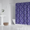 thumbnail image 2 of Purple Ethnic Geometric Pattern Shower Curtain 72"x84" ,Bathroom Decorative Shower Curtains Set with 12 Hooks,Modern Waterproof Washable Shower Curtain, 2 of 6