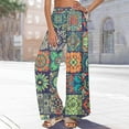 thumbnail image 6 of TMOYZQ Palazzo Pants for Women 2025, Elastic High Waisted Boho Casual Loose Wide Leg Pants Plus Size Print Baggy Lounge Trouser Pants on Clearance, 6 of 6