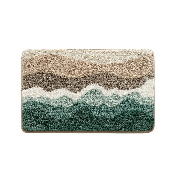 Alfombras de baño, alfombras para sala de estar, alfombra de área, alfombra de baño, alfombras de baño de microfibra suave y absorbente, alfombra de baño con forma, alfombra de baño antideslizante par