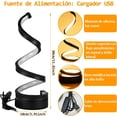 thumbnail image 2 of Lámpara de Mesa, Lámpara USB con Diseño Espiral Moderno 3 Colores de Luz Ajustable y Brillo Regulable Iluminación Suave para Dormitorio Oficina Salón y Estantería, 2 of 7