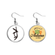 thumbnail image 1 of Zodiaco Chino cerdo huesos inscripciones Pendiente del lóbulo de la joyería del pendiente de la hoja del otoño Unbranded M, 1 of 3