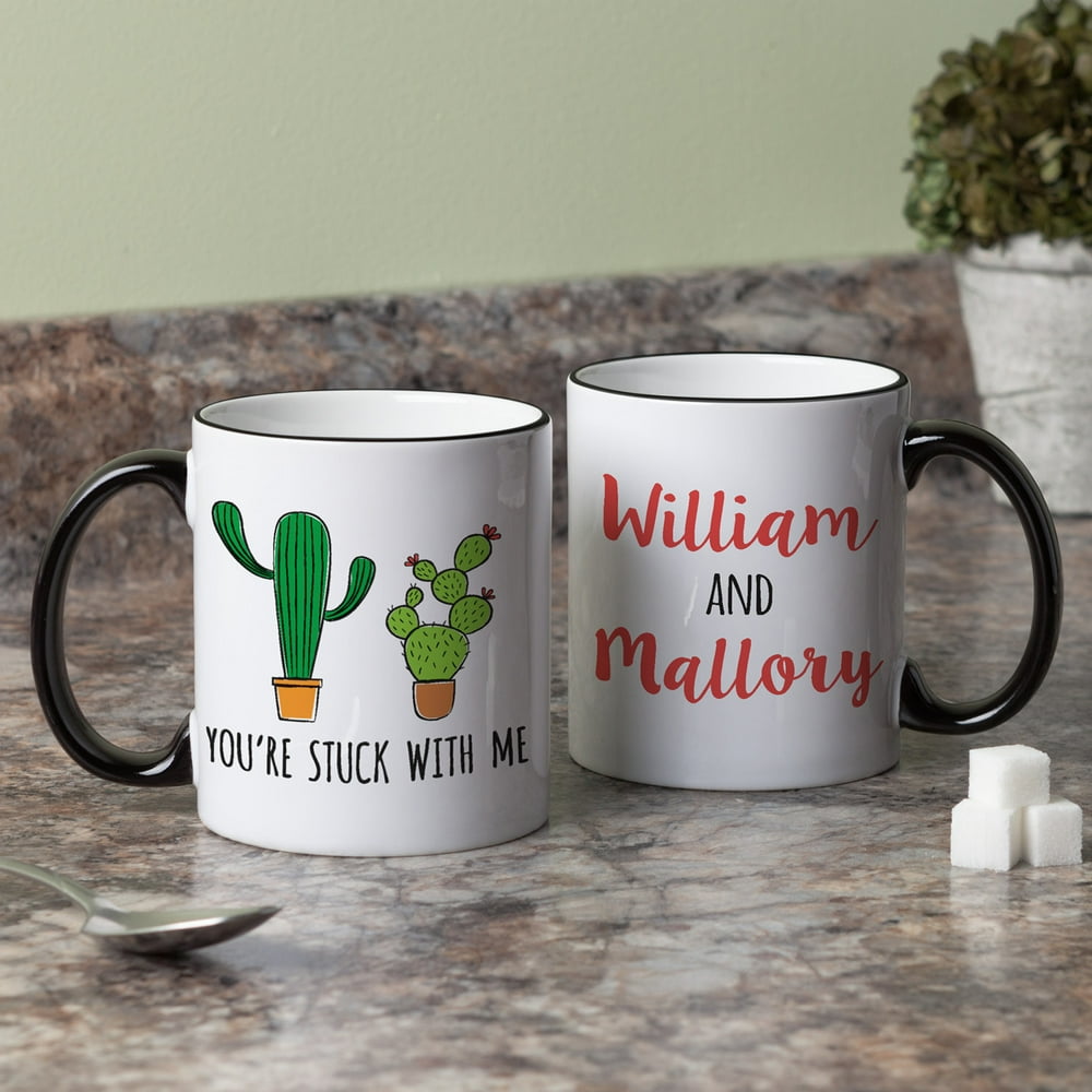 Personalized Love & Romance Gift Coffee Mug - You're Stuck With Me Mug ...
