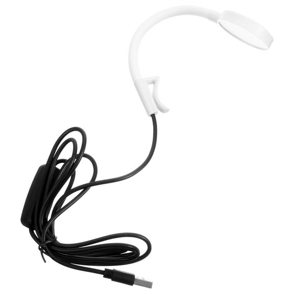 NIAIZEK Compact Aquarium Light Fish Tank Clip Light Plastic White 1Pack