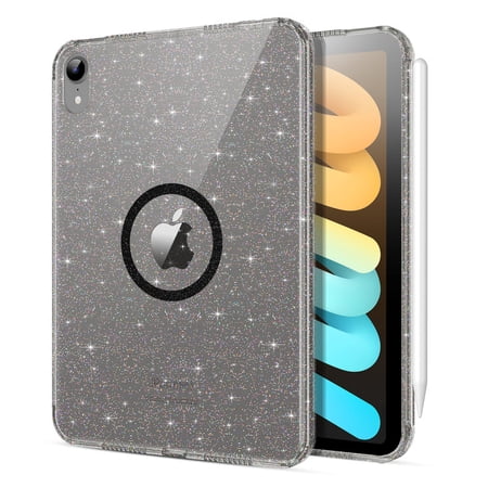 GAOBAO Slim Case for iPad Mini 7 A17 Pro 2024 / iPad Mini 6 2021, 8.3 Inch iPad Mini 7th/6th Gen Case - Glittering Sparkly Protective Cover, Black