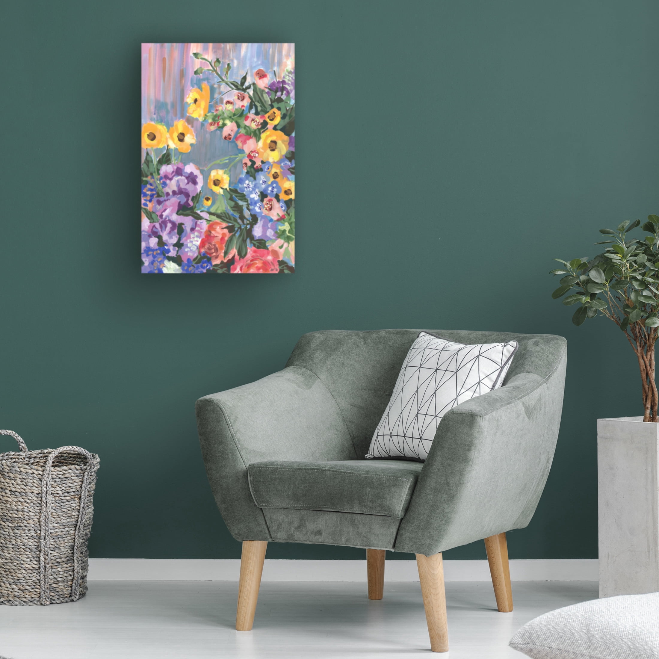 Trademark Fine Art Ania Zwara Retro Floral Bouquet Canvas Wall Art