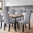 thumbnail image 4 of (4 Pieces,Silver Grey)-Chair Slipcovers Dining Chair Slipcovers Stretch Chair Cover Universal Washable Detachable Slipcover for Dining Room Office Hotel Wedding, 4 of 5
