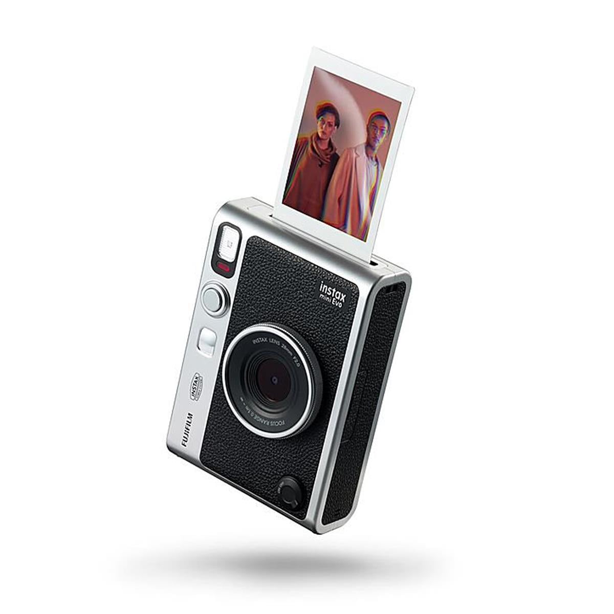 Instax Mini Evo Instant Film Camera, Black + Essentials Kit