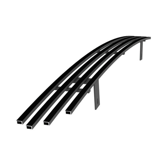 APS Premium Stainless Steel Black 8x6 Horizontal Billet Grille Insert Compatible with Chrysler 300 300C 2011-2014 Lower Bumper N19-J10366R