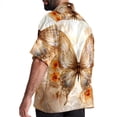 thumbnail image 3 of Butterfly Fission Diagram Men's Hawaiian Printed Short Sleeve Button Down Casual Beach Shirt's, Unisex, 3 of 6