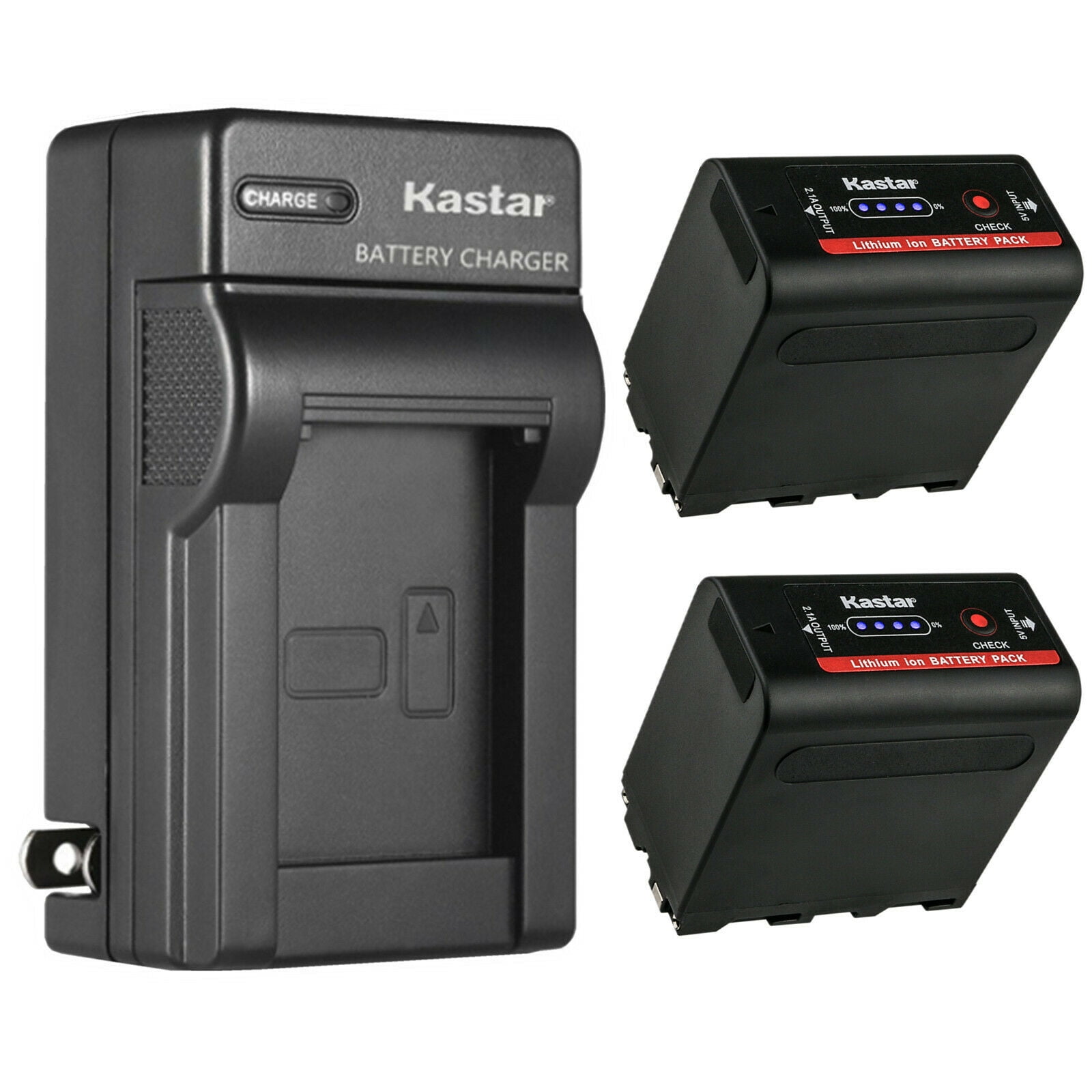 Kastar 4 Pack Battery and Dual Rapid Charger for Sony NP-F980 Pro NP-F960 Sony NP-F330 NP-F550 NP-F570 NP-F730 NP-F750 NP-F770 NP-F930 NP-F950 NP-F970 NP-F970PRO NP-F980 NP-F980PRO
