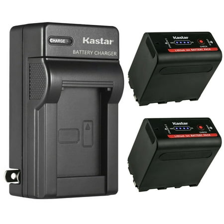 Kastar 2-Pack Battery and AC Wall Charger Replacement for Z Cam E2 E2-M4 Professional 4K Cinematic E2-S6 Super 35 6K Cinema E2-F6 Full-Frame 6K Cinema E2-F8 Full-Frame 8K Cinema Camera