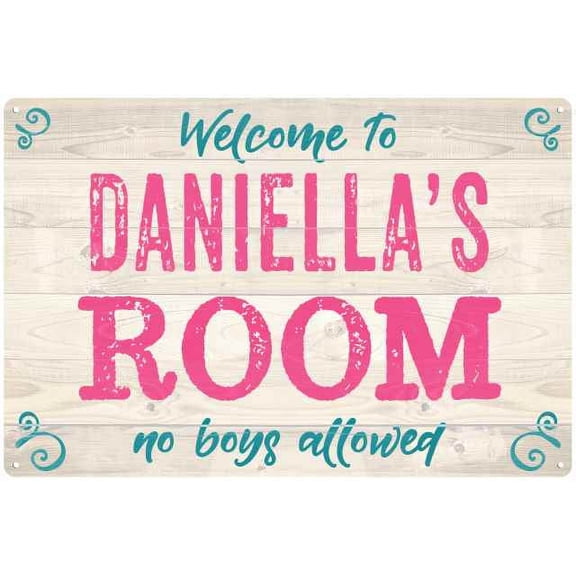 DANIELLA'S Room Kids Bedroom Sign Gift 8x12 Metal Sign 108120089346
