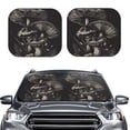 thumbnail image 2 of JUNZAN Monochrome Mushroom Artwork Pattern Car Windshield Sun Shade | Reflective Sunshade | Foldable 2-Piece Sun Shield Protect Your Car | Fits Sedans, SUVs, Hatchbacks-Medium, 2 of 6