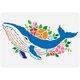 thumbnail image 1 of Plantilla de ballena reutilizable de 8.3 x 11.7 pulgadas. Plantilla para dibujar una ballena azul. Arte DIY. Vida marina de verano. Plantilla de ballena grande., 1 of 9