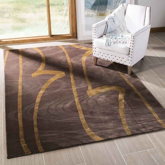 Safavieh Tibetan Willow Abstract Area Rug, Brown/Gold, 6' x 9'