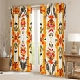 thumbnail image 2 of Manfei Retro Rustic Flower Curtains Pack of 2 (42x84 Each),Boho bohemian Floral Curtains Blackout,Orange Beige Bedroom Curtains For Boys Kids,Breathable Home Decor, 2 of 6