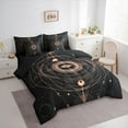 thumbnail image 4 of Feelyou Hippie Tribal Eye Twin Bedding Sets 7-Piece, Mystic Stripes Abstract Bedding Comforter Set, Boho Stars Moon Galaxy Reversible Sheet Sets, Microfiber Bedroom Decor, 4 of 8