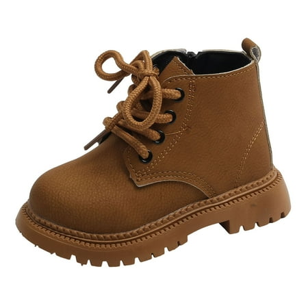 

Gubotare Toddler Winter Boots Kids Hiking Outdoor Waterproof Lace-up Comfort Urban Styled Boots - Toddler/Little Kid/Big Kid (Yellow 25)