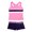 Pink, variant on Alvivi Girls 2 PCS Tankini Swimsuit Rack Back Top Bottoms Swimwear Set 6-14