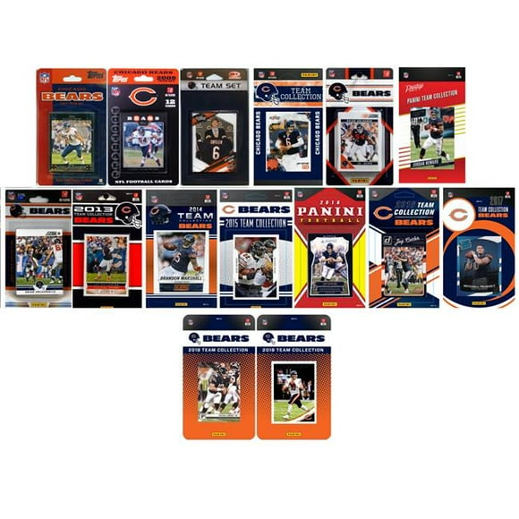 C&I Collectables NFL Chicago Bears 15 Different Licensed Trading Card Team Sets