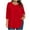 Red, variant on Wyobmus Women Plus Size Summer 3/4 Sleeve Shirt Solid Color Crew Neck Pleated T-Shirt Loose Fit Flowy Shirt 2025 Fashion Clothes L-5Xl Purple