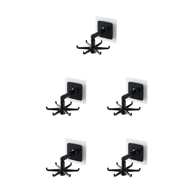 Bearachild Gancho de pared giratorio de 6 garras, colgador de almacenamiento de toallas de baño y cocina, estante colgante de plástico, herramientas de Type2 NO2 Bearachild CBP153297