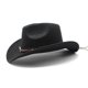 thumbnail image 2 of Western Cowboy Top Hat Felt Hat Black, 2 of 5