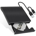 thumbnail image 1 of HLONK External CD DVD Drive USB 3.0 & USB-C  Portable USB DVD CD ROM +/-RW Optical Disk Drive Player Burner for Laptop Mac Computer M&ac-Book Pro/Air  Windows 11/10/8/7 Desktop PC, 1 of 13