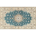 thumbnail image 1 of Ahgly Company Indoor Rectangle Traditional Grayish Turquoise Green Persian Area Rugs, 8' x 12', 1 of 6