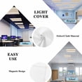 thumbnail image 5 of Beige Striped Fluorescent Light Covers, Farmhouse Luxurious White Stripes Modern Abstract Art Magnetic Light Covers for Ceiling Lights, Fluorescent Ceiling Shade for Classroom Office 4x2Ft x 3PCS, 5 of 8