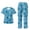Blue Paw Bone Print, variant on Yspwyqan Scrubs for Women Set, 2 Piece V-Neck Short Sleeve Scrub Top & Straight Leg Pants, Stretchy Breathable Colorful Pet Paw Medical Uniforms with 6 Pockets for Nurse Vet, Size S