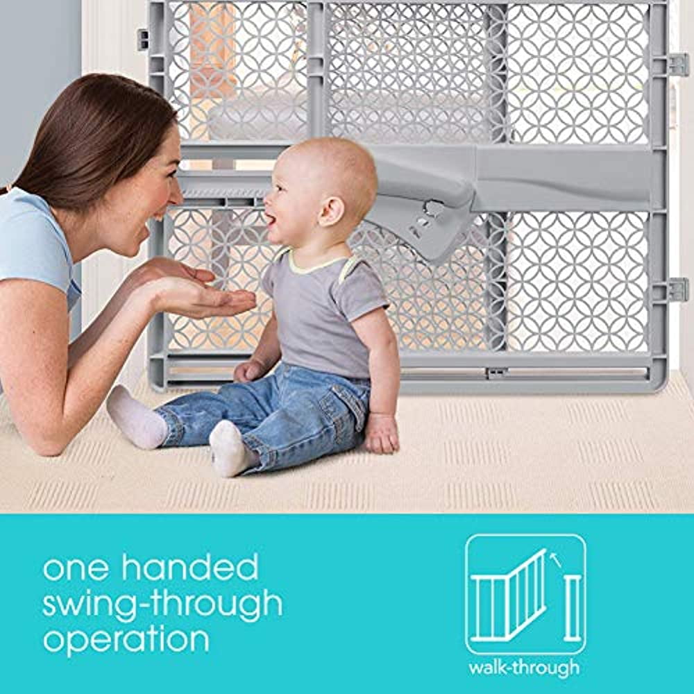 Summer Indoor & Outdoor Multi Function Walk-Thru Gate, Gray