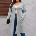 thumbnail image 2 of Womens Fall Fashion 2025 Fall Sweaters for Women 2025 Oversized Open Front Hooded Draped Pockets Cardigan Coat, 2 of 7