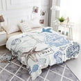 thumbnail image 3 of Summer Coastal Blankets, Nautical Anchor Sailboat Throw Blanket Flannel Fleece Lightweight 60"x80" Comfort Blanket Ocean Marine Life Cozy Warm Bed Cover for Sofa Couch Chair Starfish Seahorse Conch, 3 of 6