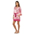thumbnail image 2 of Ashford & Brooks Women's Satin Kimono Bridesmaid Short Robe - Silky Bathrobe with Pockets, 2 of 5