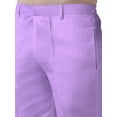 thumbnail image 4 of eloria Men's Premium Comfort Straight Fit Flat Front Dress Pant Pyjamas, Color: Light Purple, Size : 28, 4 of 6