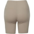 thumbnail image 3 of TheLovely Womens & Plus Basic Solid Cotton Mid Thigh High Rise Biker Bermuda Shorts, 3 of 4