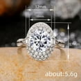 thumbnail image 2 of K-KED Gorgeous Cubic Zircon 925 Silver Filled Ring Women Delicate Jewelry Wedding Gift Sz 6-10-9, 2 of 6
