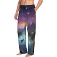 thumbnail image 6 of Sigee Magical Bees Twilight River print Men's Pajama Pants Lounge Sleep Bottoms with Elastic Waistband and Pockets-Small, 6 of 6
