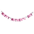 thumbnail image 1 of OULII 1Set Mother's Day Decorative Flags Pink Paper Festive Atmosphere Creation for Indoor Events, 1 of 6