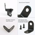 thumbnail image 4 of REGALWOVEN 12 x 12mm Angle Bracket Metal Black L Shaped Angle Brackets Corner Braces Support with Screws, 10Pcs, 4 of 4