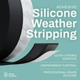 thumbnail image 3 of 33 Feet Self Stick Silicone Door Seal Strip for Windows, Doors, Glass Shower Door, Sliding Door Weatherstrip Draft Stopper Weather Stripping Tape Roll Exterior Door Frame Sealers, 3 of 8